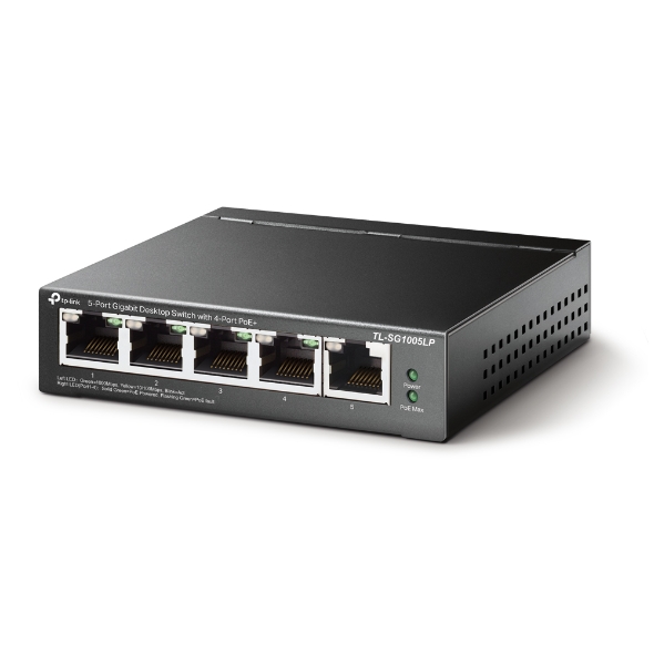 5-Port GE with 4-port PoE+ Switch TP-LINK TL-SG1005LP
